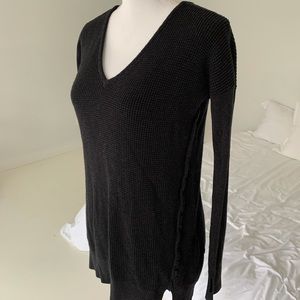 Lululemon Knit Pull Sweater Sz 4 Charcoal / Black